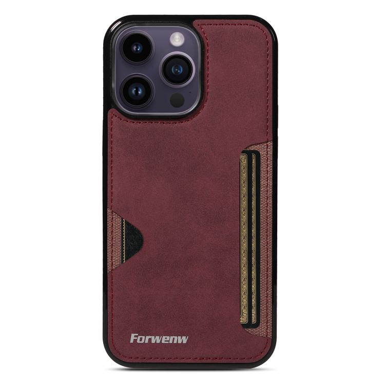 For iPhone 14 Pro Max Forwenw F5 Series Integrated Card Bag Phone Case