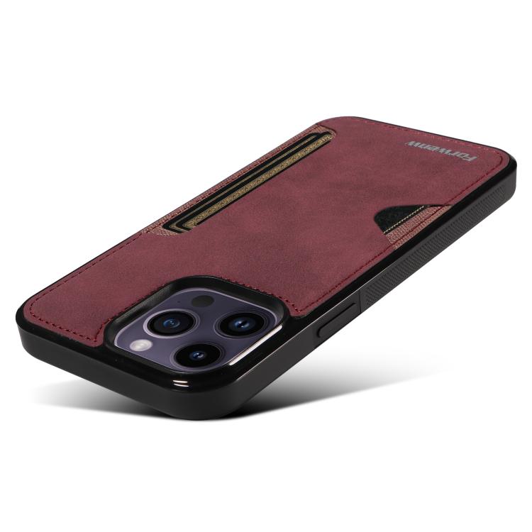 For iPhone 14 Pro Max Forwenw F5 Series Integrated Card Bag Phone Case