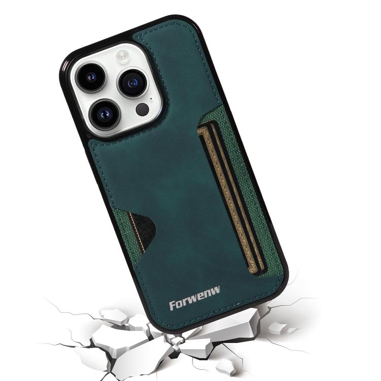 For iPhone 14 Pro Forwenw F5 Series Integrated Card Bag Phone Case