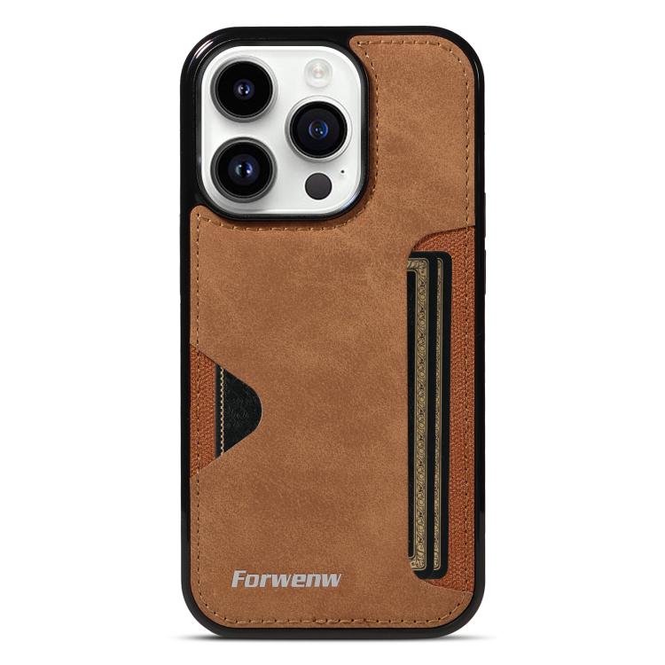 For iPhone 14 Pro Forwenw F5 Series Integrated Card Bag Phone Case
