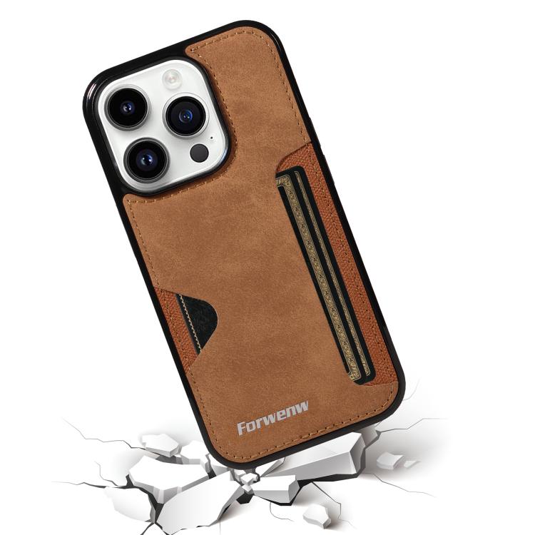 For iPhone 14 Pro Forwenw F5 Series Integrated Card Bag Phone Case
