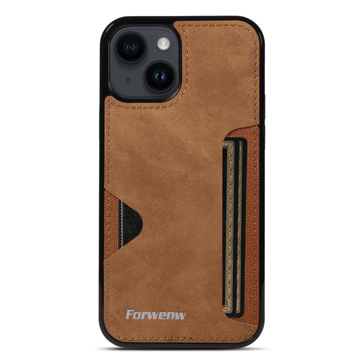 For iPhone 14 Forwenw F5 Series Integrated Card Bag Phone Case