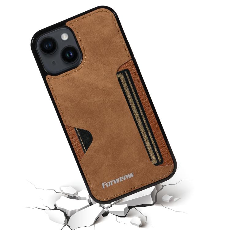 For iPhone 14 Forwenw F5 Series Integrated Card Bag Phone Case
