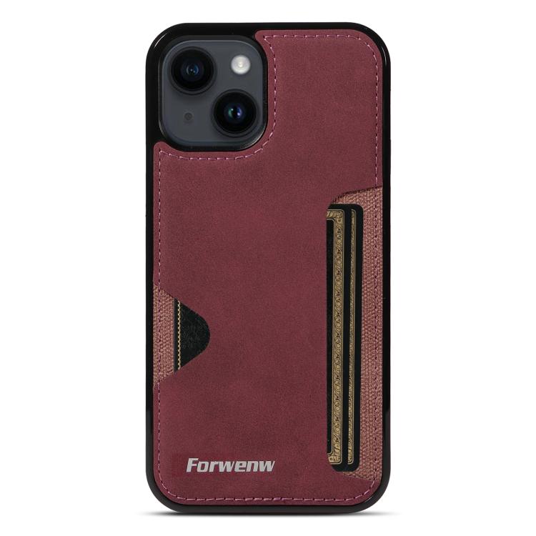 For iPhone 14 Forwenw F5 Series Integrated Card Bag Phone Case