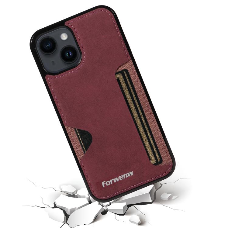 For iPhone 14 Forwenw F5 Series Integrated Card Bag Phone Case