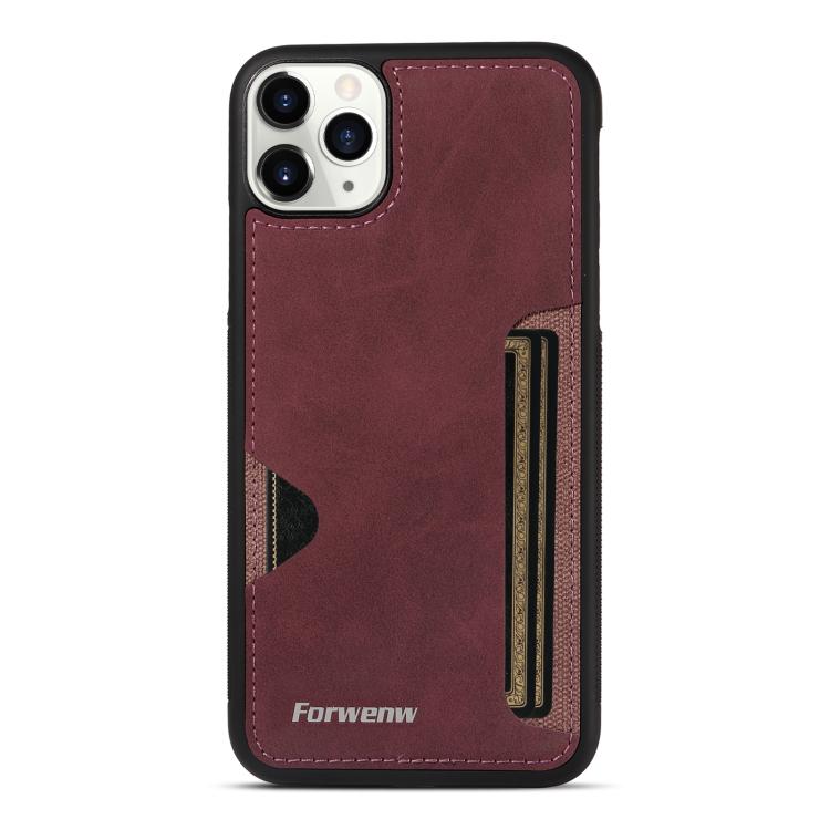 For iPhone 11 Pro Max Forwenw F5 Series Integrated Card Bag Phone Case