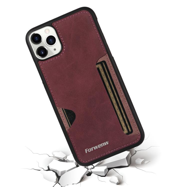 For iPhone 11 Pro Max Forwenw F5 Series Integrated Card Bag Phone Case