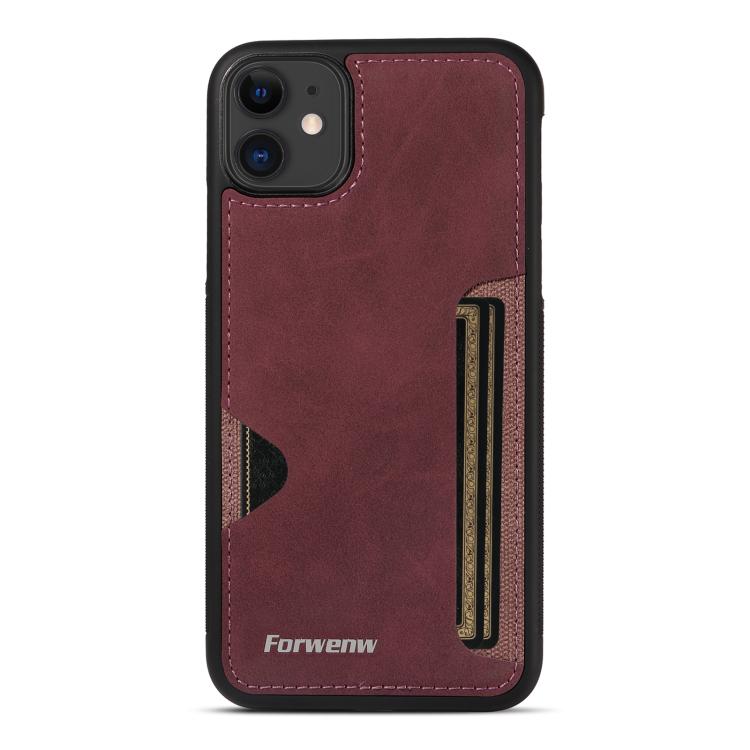 For iPhone 11 Forwenw F5 Series Integrated Card Bag Phone Case