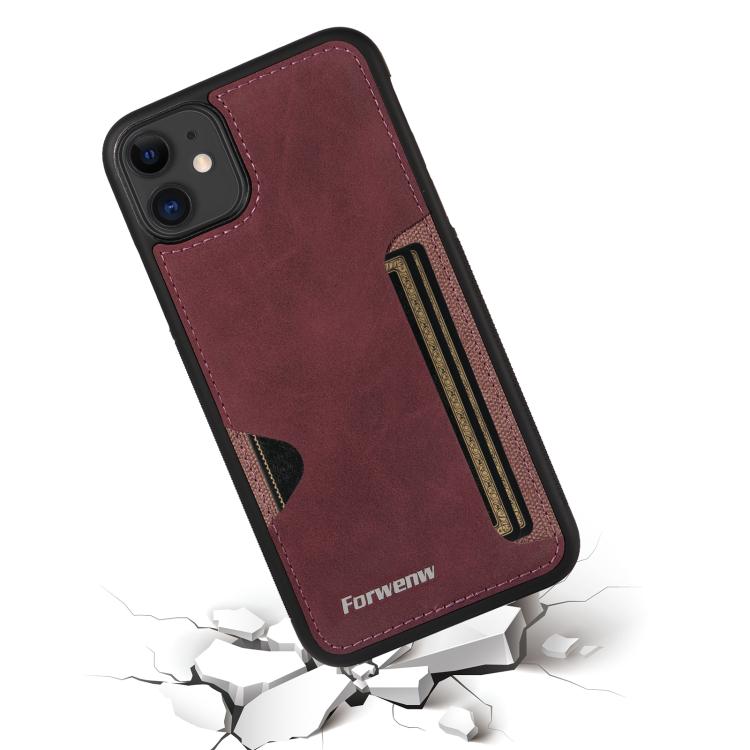 For iPhone 11 Forwenw F5 Series Integrated Card Bag Phone Case