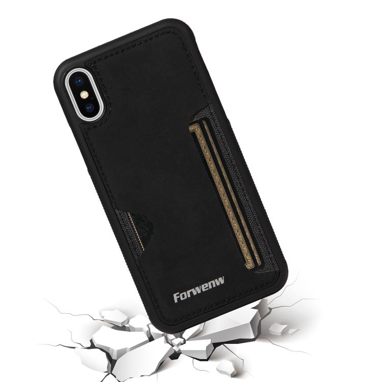For iPhone X / XS Forwenw F5 Series Integrated Card Bag Phone Case