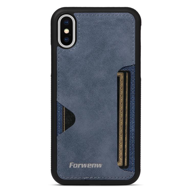 For iPhone X / XS Forwenw F5 Series Integrated Card Bag Phone Case