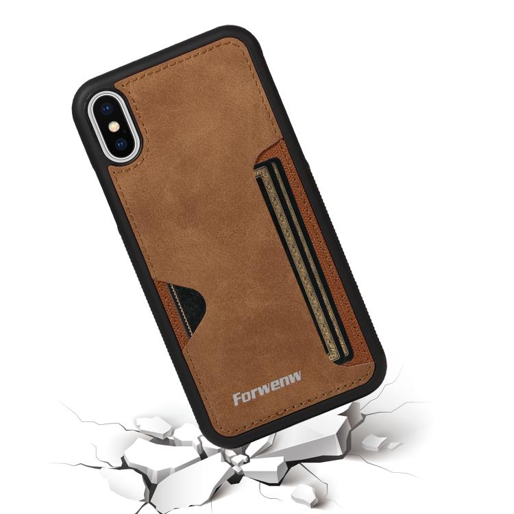 For iPhone X / XS Forwenw F5 Series Integrated Card Bag Phone Case