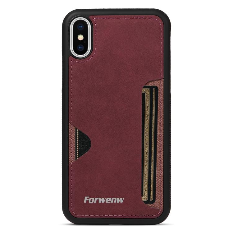 For iPhone X / XS Forwenw F5 Series Integrated Card Bag Phone Case