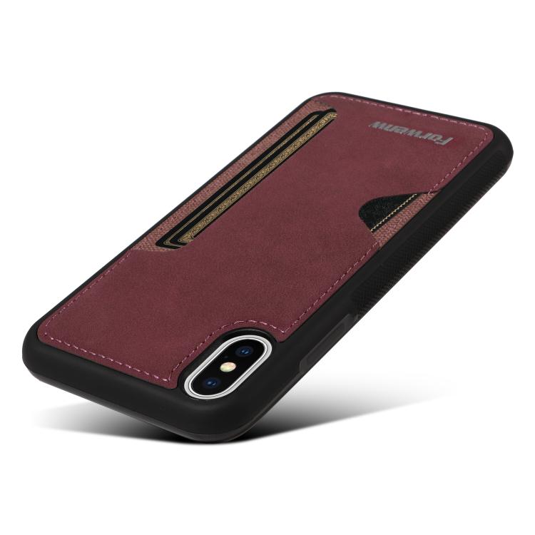 For iPhone X / XS Forwenw F5 Series Integrated Card Bag Phone Case
