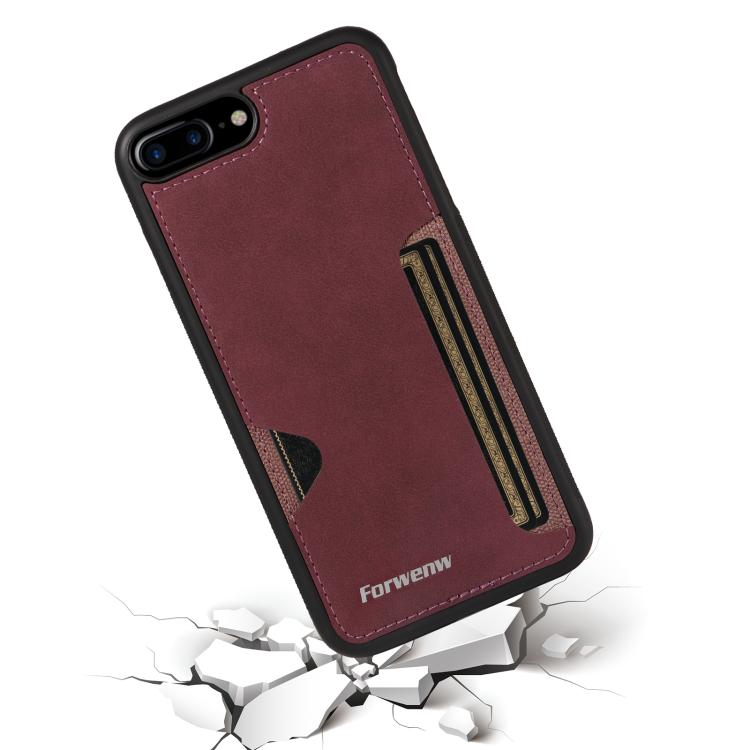For iPhone 7 Plus / 8 Plus Forwenw F5 Series Integrated Card Bag Phone Case