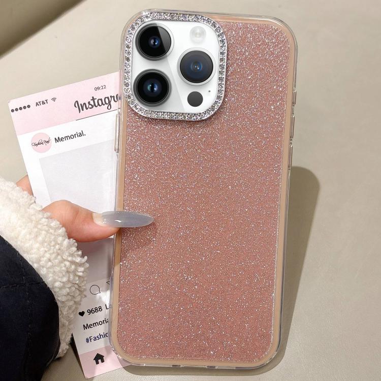 For iPhone 13 Pro Rhinestone-Embedded Camera Frame Glitter Full Coverage Phone Case