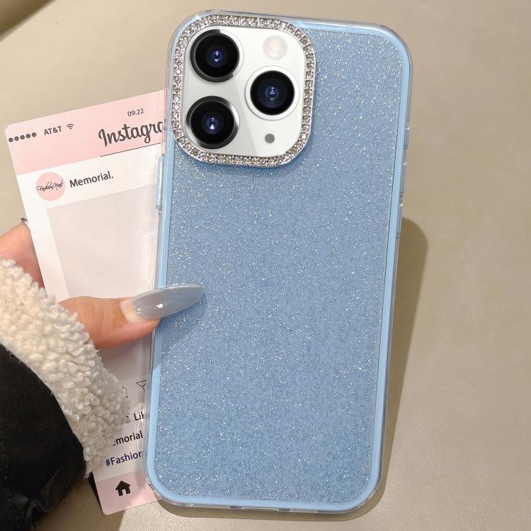 For iPhone 11 Pro Max Rhinestone-Embedded Camera Frame Glitter Full Coverage Phone Case