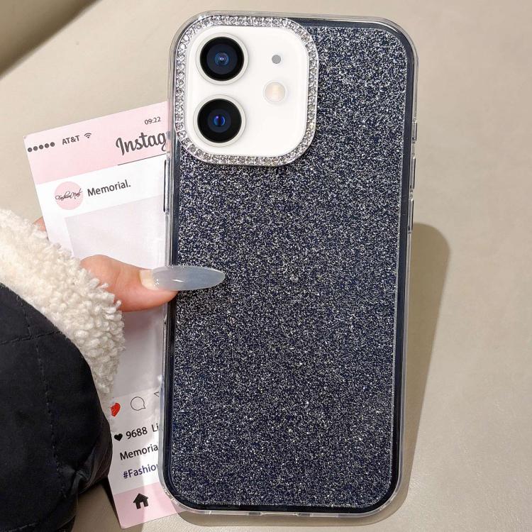 For iPhone 11 Rhinestone-Embedded Camera Frame Glitter Full Coverage Phone Case