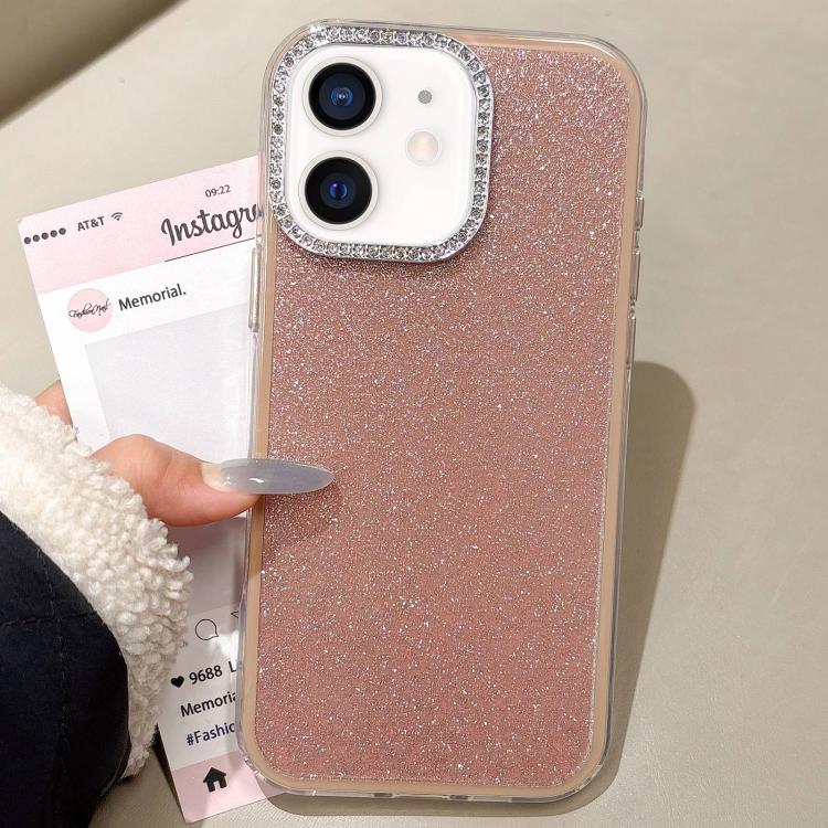 For iPhone 11 Rhinestone-Embedded Camera Frame Glitter Full Coverage Phone Case