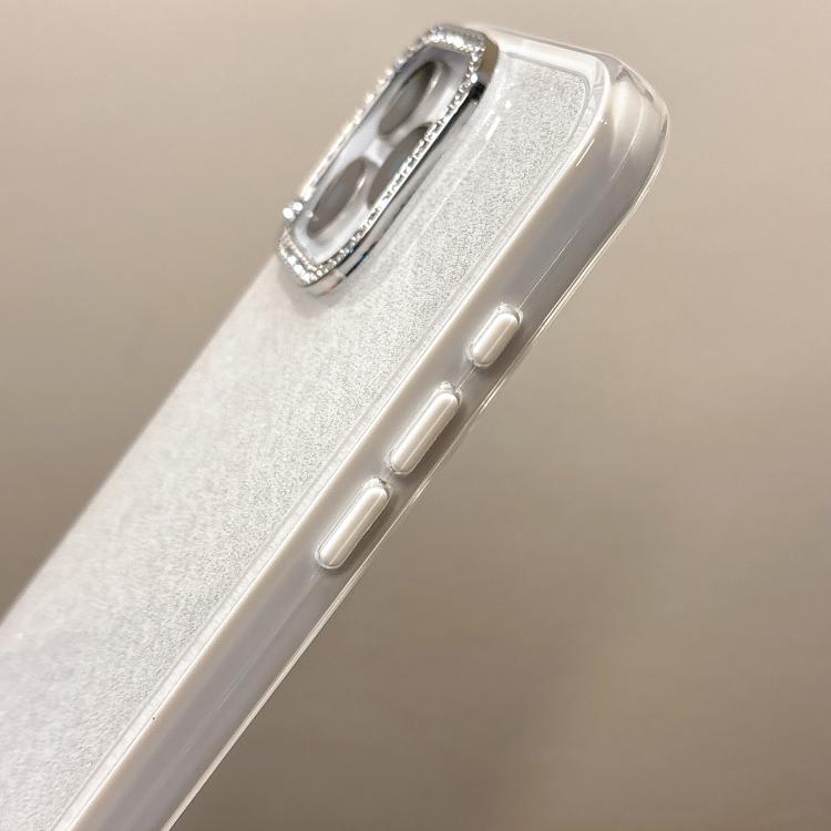 For iPhone 16 Pro Max Rhinestone-Embedded Camera Frame Glitter Full Coverage Phone Case