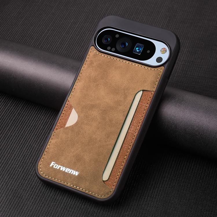 For Google Pixel 9 / 9 Pro Forwenw F5 Series Integrated Card Bag Phone Case