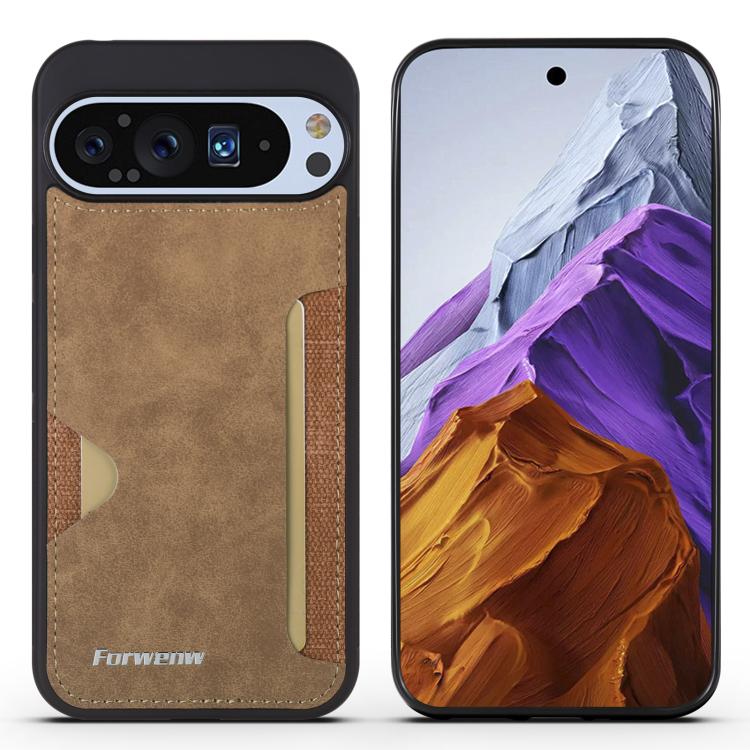 For Google Pixel 9 / 9 Pro Forwenw F5 Series Integrated Card Bag Phone Case