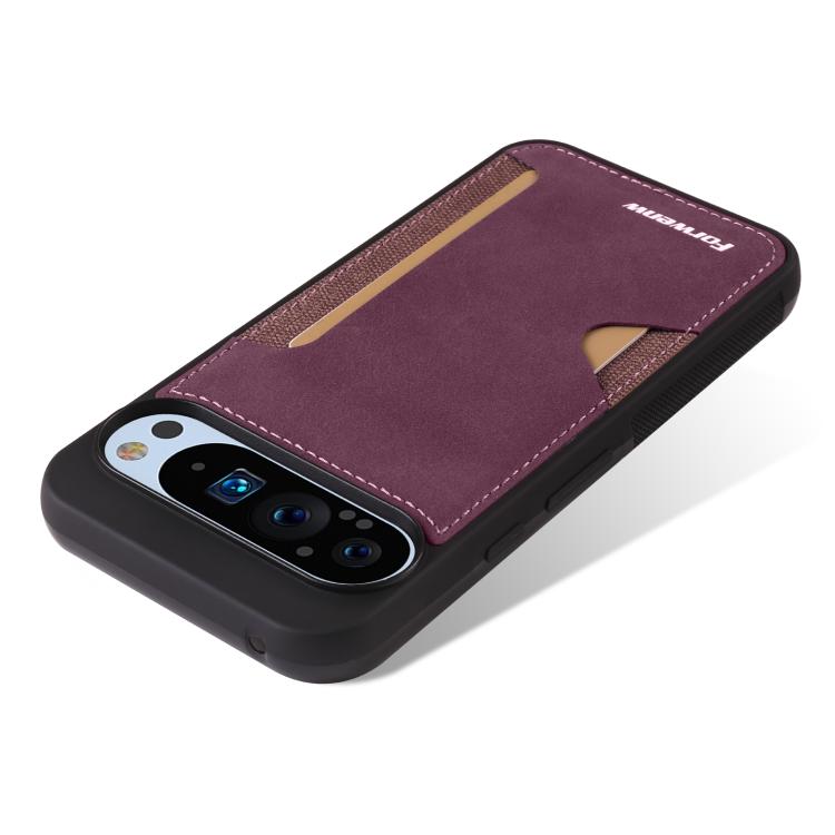 For Google Pixel 9 / 9 Pro Forwenw F5 Series Integrated Card Bag Phone Case