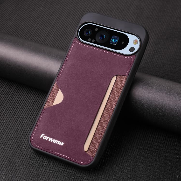 For Google Pixel 9 / 9 Pro Forwenw F5 Series Integrated Card Bag Phone Case