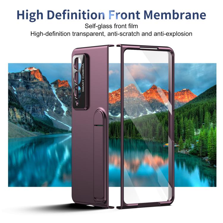 For Samsung Galaxy Z Fold4 Integrated Skin Feel Fold Holder Phone Case