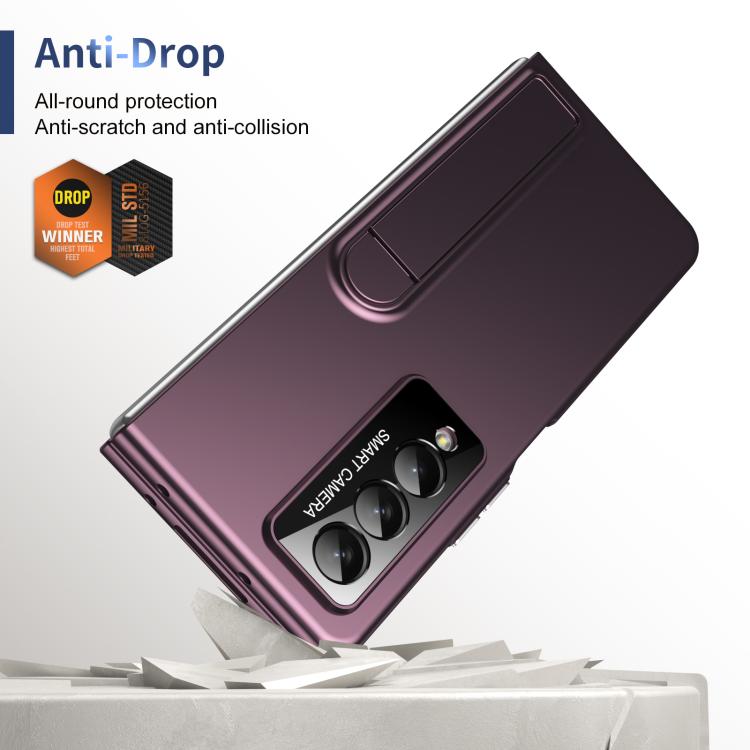 For Samsung Galaxy Z Fold4 Integrated Skin Feel Fold Holder Phone Case