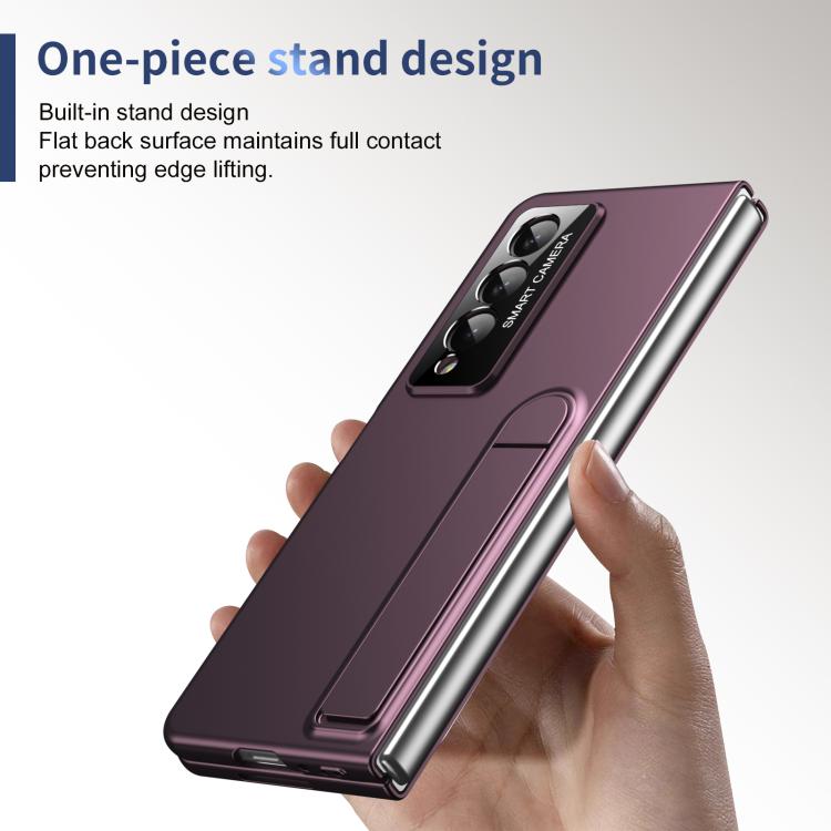 For Samsung Galaxy Z Fold4 Integrated Skin Feel Fold Holder Phone Case