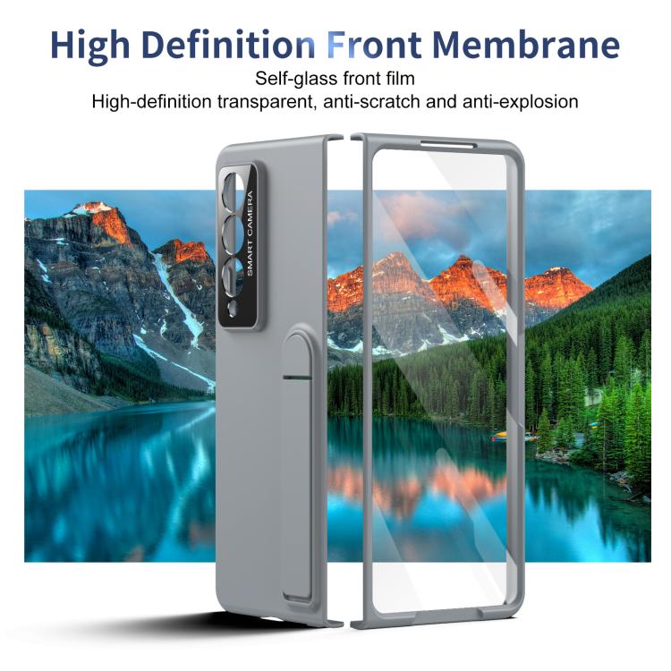 For Samsung Galaxy Z Fold4 Integrated Skin Feel Fold Holder Phone Case