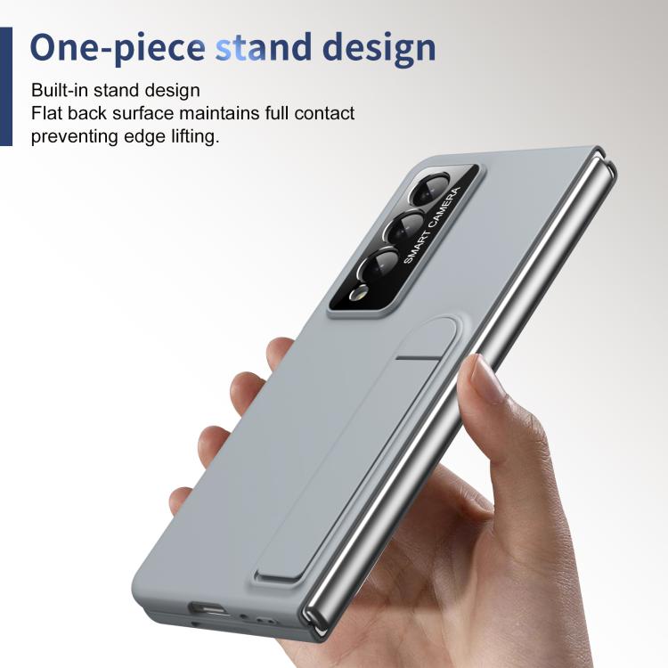 For Samsung Galaxy Z Fold4 Integrated Skin Feel Fold Holder Phone Case