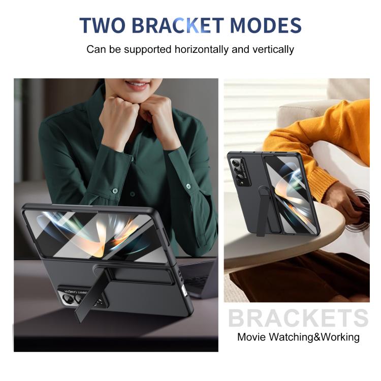 For Samsung Galaxy Z Fold4 Integrated Skin Feel Fold Holder Phone Case