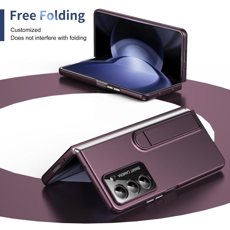 For Samsung Galaxy Z Fold5 Integrated Skin Feel Fold Holder Phone Case
