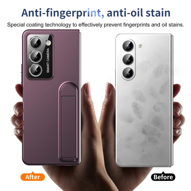 For Samsung Galaxy Z Fold5 Integrated Skin Feel Fold Holder Phone Case