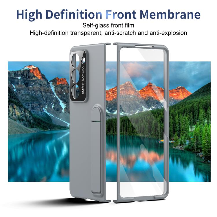 For Samsung Galaxy Z Fold5 Integrated Skin Feel Fold Holder Phone Case