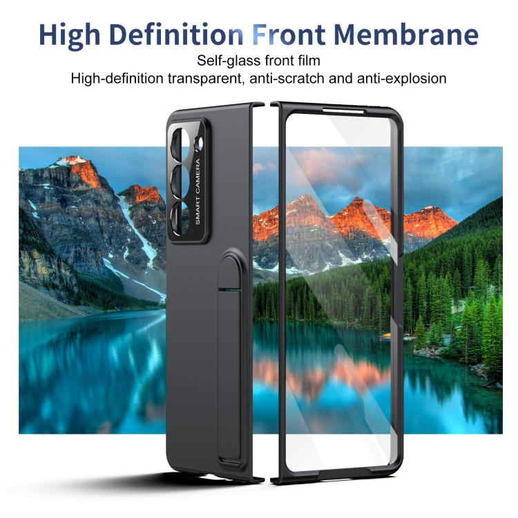 For Samsung Galaxy Z Fold5 Integrated Skin Feel Fold Holder Phone Case