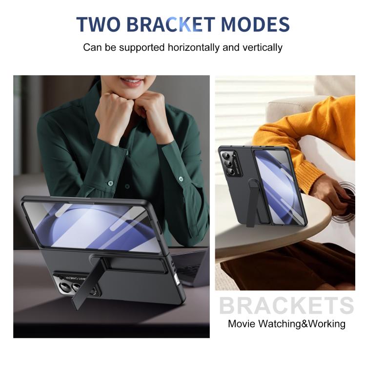 For Samsung Galaxy Z Fold5 Integrated Skin Feel Fold Holder Phone Case
