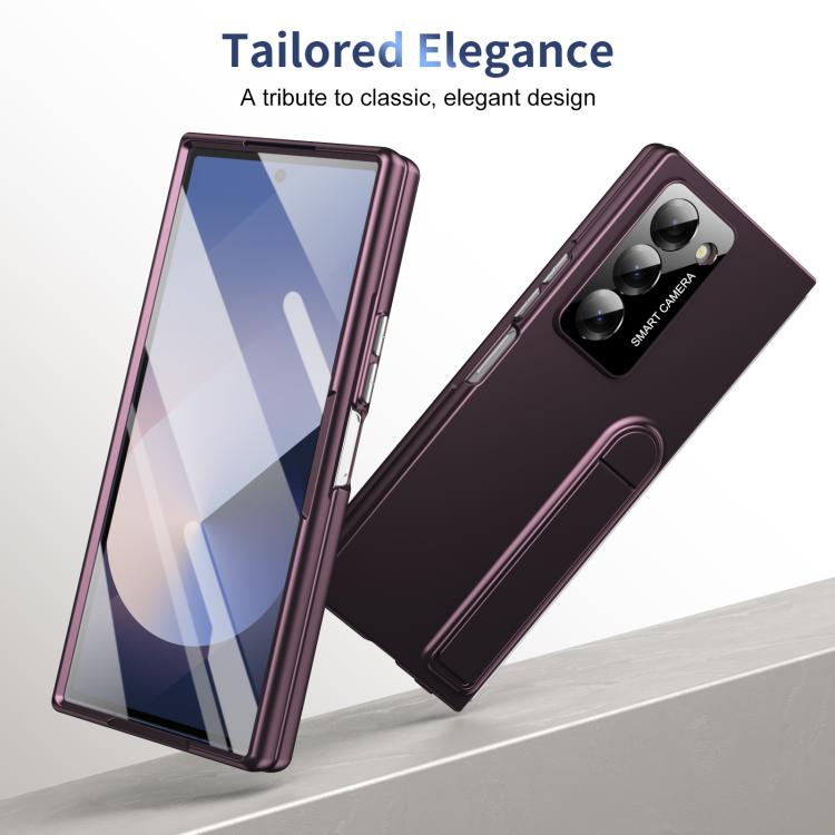 For Samsung Galaxy Z Fold6 Integrated Skin Feel Fold Holder Phone Case