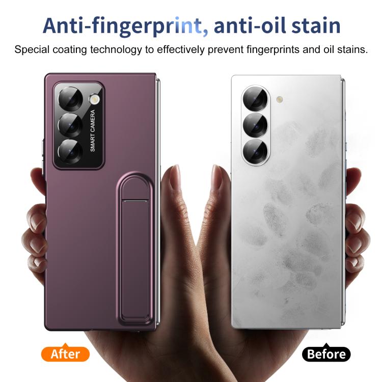 For Samsung Galaxy Z Fold6 Integrated Skin Feel Fold Holder Phone Case