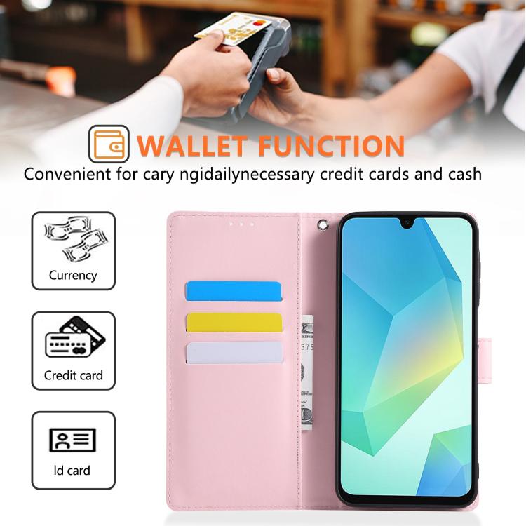 For Samsung Galaxy A16 5G Rose Flower Embossed 3-Card Slots Leather Phone Case