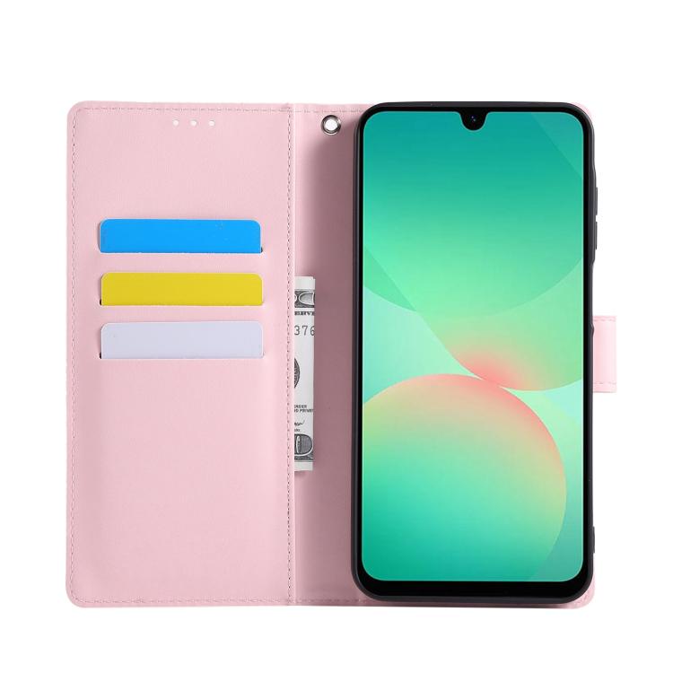 For Samsung Galaxy A26 5G Rose Flower Embossed 3-Card Slots Leather Phone Case