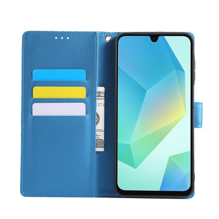 For Samsung Galaxy A05s Rose Flower Embossed 3-Card Slots Leather Phone Case