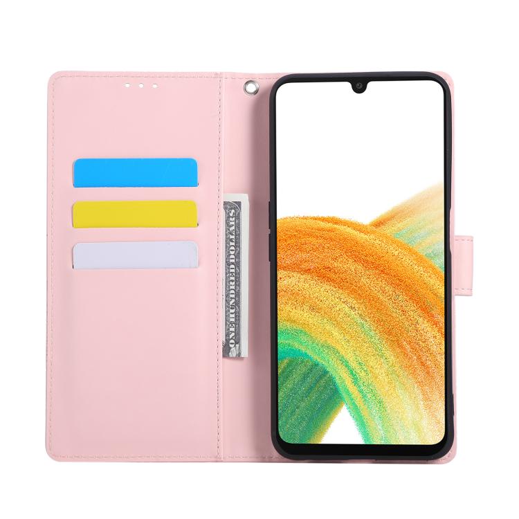 For Samsung Galaxy A53 5G Rose Flower Embossed 3-Card Slots Leather Phone Case