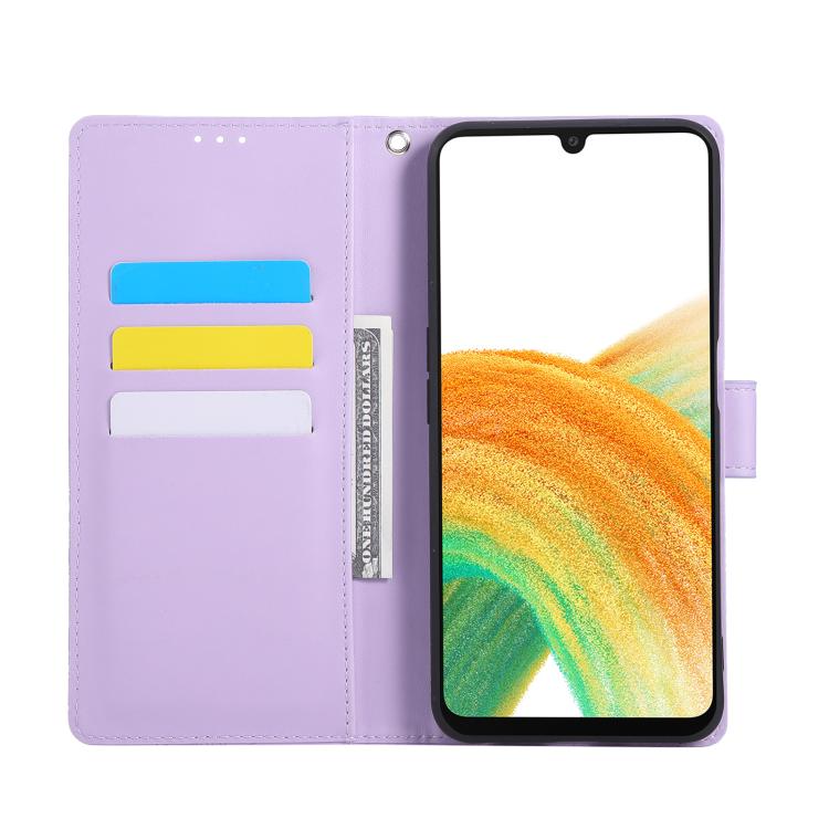 For Samsung Galaxy A73 5G Rose Flower Embossed 3-Card Slots Leather Phone Case