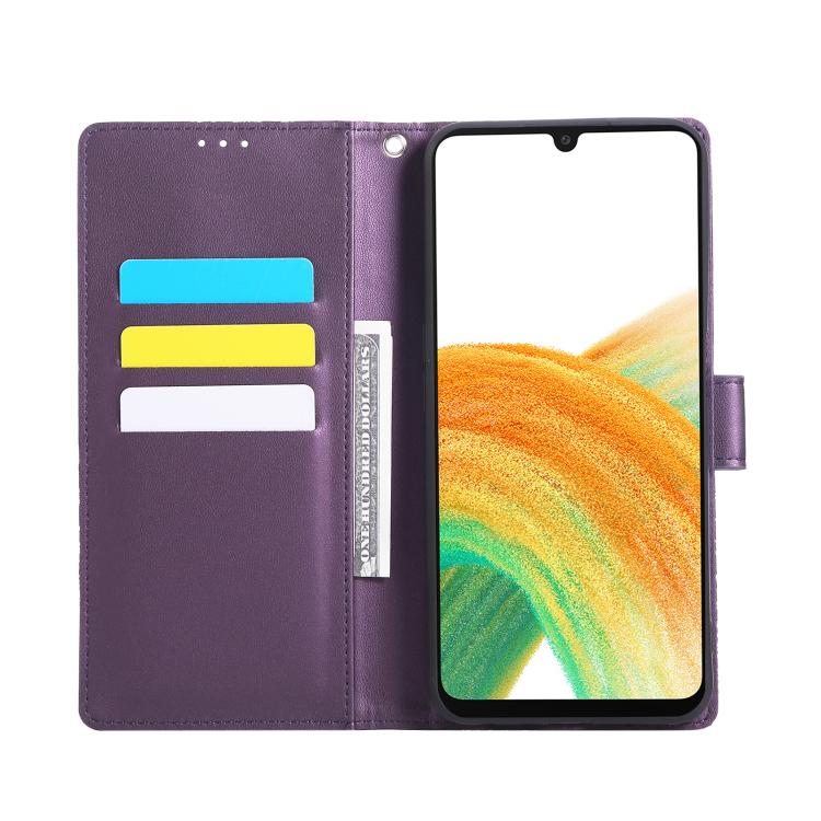For Samsung Galaxy A73 5G Rose Flower Embossed 3-Card Slots Leather Phone Case