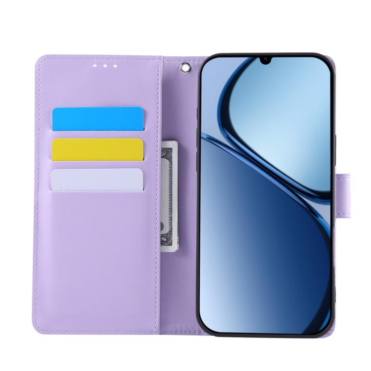 For Samsung Galaxy A06 Rose Flower Embossed 3-Card Slots Leather Phone Case