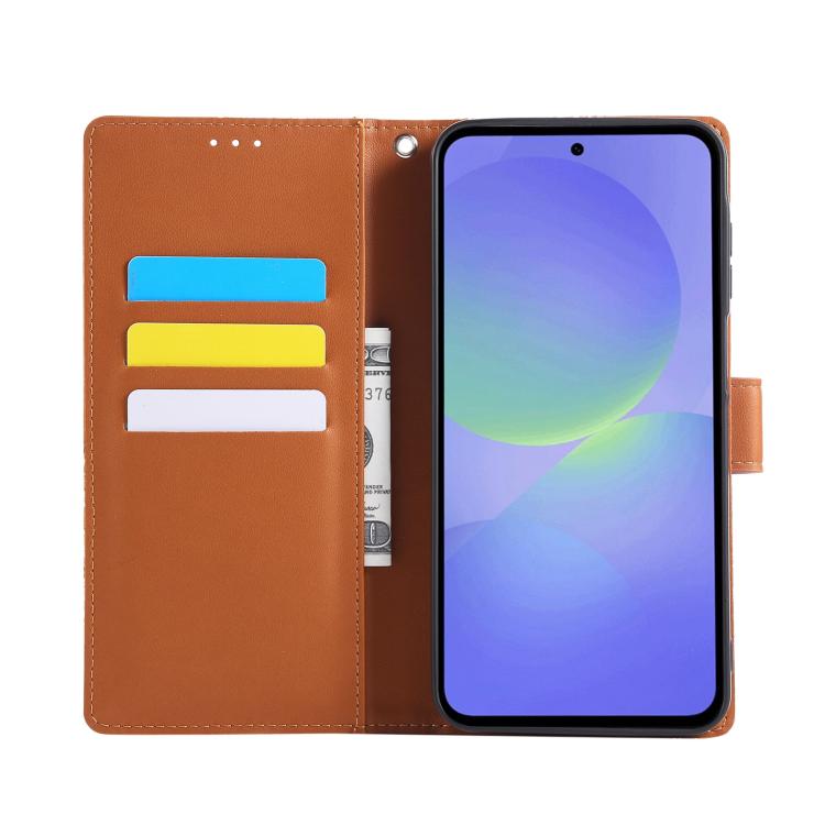 For Samsung Galaxy A57 5G Rose Flower Embossed 3-Card Slots Leather Phone Case