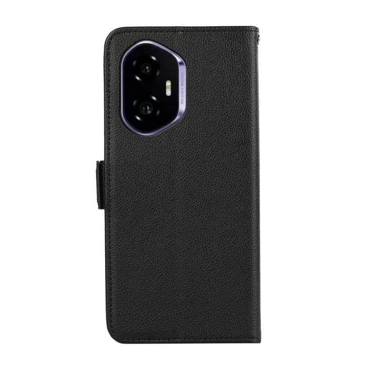 For Honor 400 Global 156.5mm ABEEL Side-Magnetic Litchi Pattern Leather RFID Phone Case
